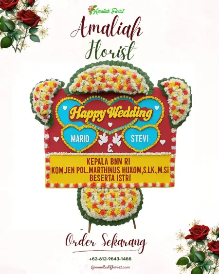 Papan Bunga Pernikahan Bedug